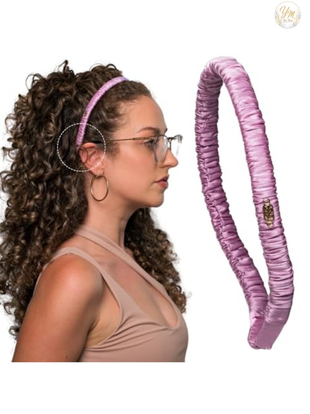 100% Mulberry Silk Headband for Women Comfort Curve Design